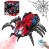 GAIETYDIY 2.4GHz Technology Multifunction Remote Control Spider Robot Toy - Durable Unisex Animal Robot with Auto Walk + Spray, 4 LED Color Pulse, Blue Tail Light, Music, Hero Colors, Interactive Crawling for 6+ Kids Halloween Prank, Christmas Gifts