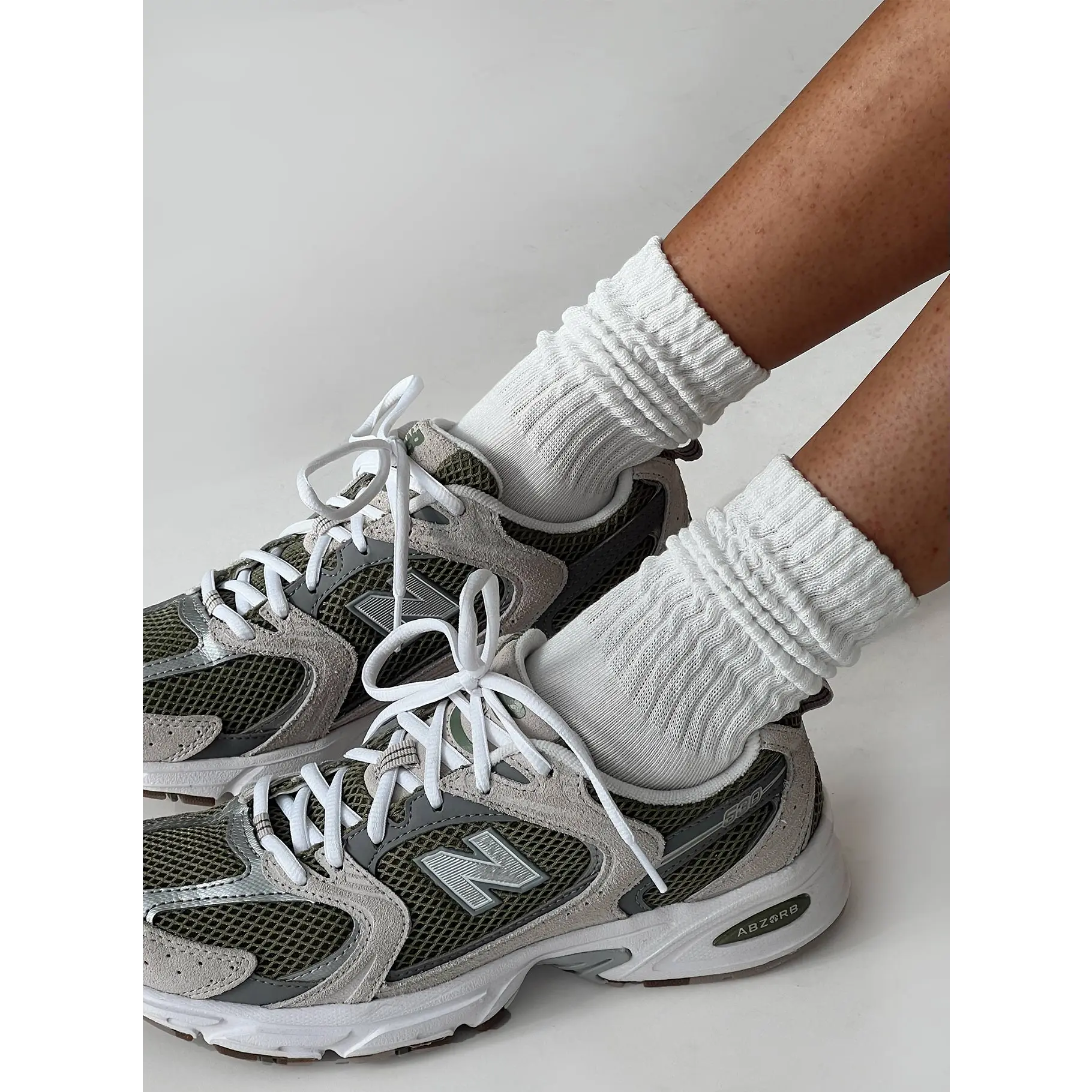 Sama Slouch Sock White Sama Slouch Sock White