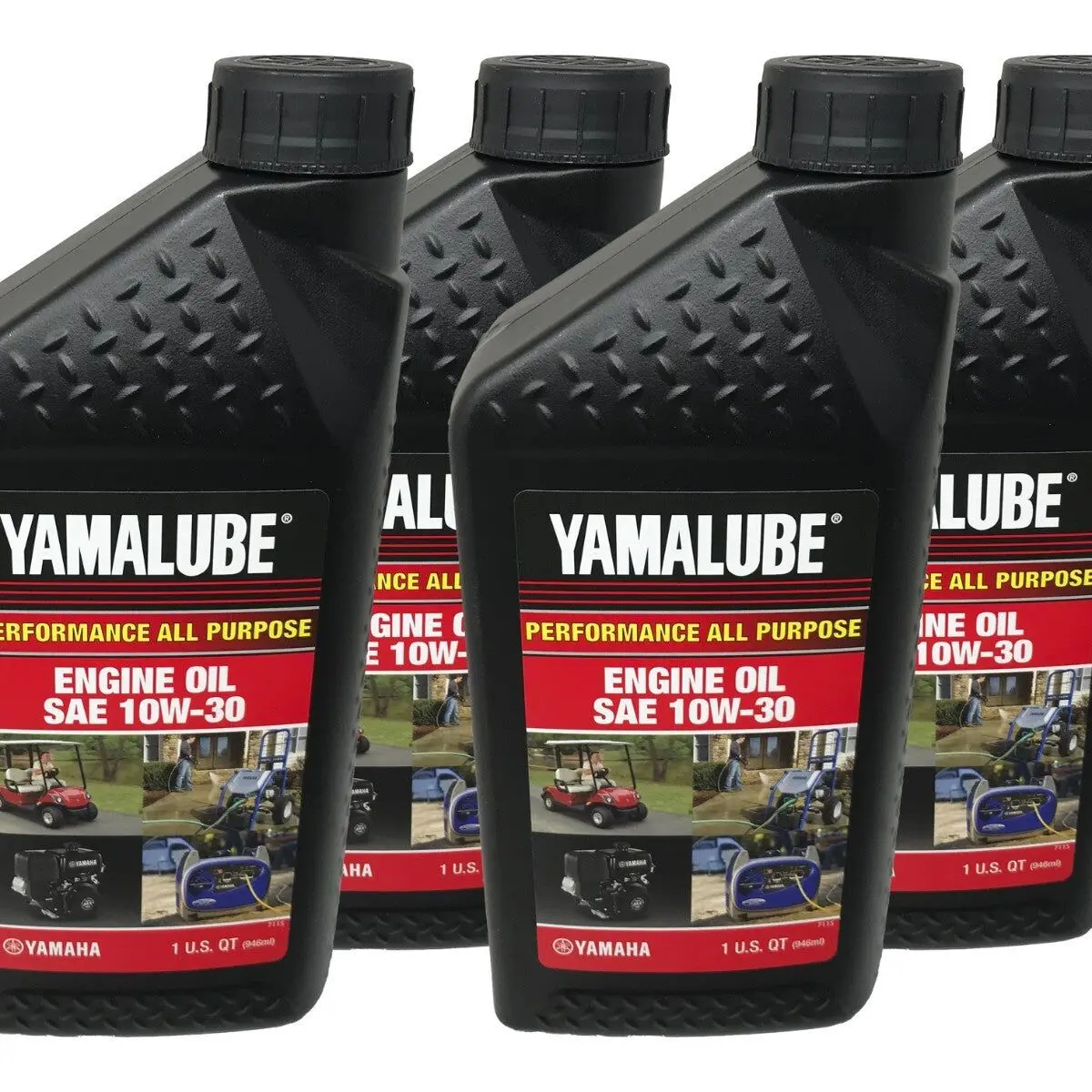 Yamaha Genuine OEM Yamalube 10W-30 Engine Oil LUB-10W30-GG-12 - 4 Pack