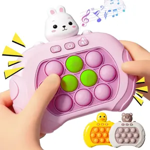 Cartoon Animal Push Button Game Machine, Four Modes Puzzle Stress Relief Toy, Sound Light Educational Hand Speed Training, Kids Gift, Stress Relief Gadgets, Requires Aaa Batteries