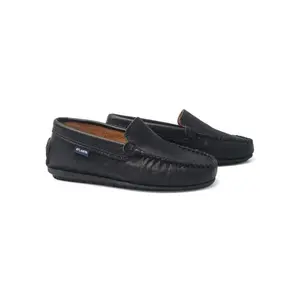 Atlanta Mocassin Black Ribbed