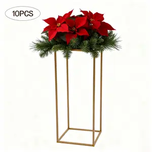 Gold Flower Stands 10 Pcs Set For Wedding Table And Party Decor valentine's day decor