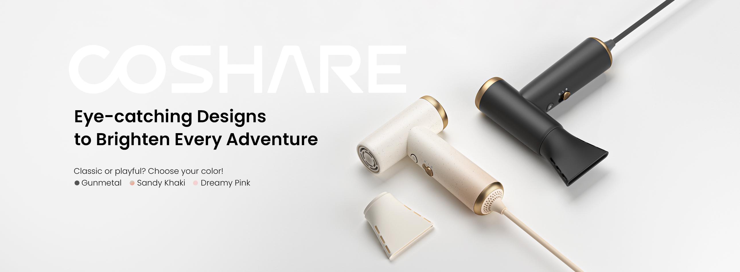 COSHARE SuperMini 110000 RPM High-Speed Hair Dryer, Innovatively Palm-Sized, Ideal for Travel, Convenient Use