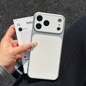 Stylish White Faux Lambskin Phone Case, soft TPU material, unisex design. Shockproof and drop-resistant, compatible with iPhone 17 Pro Max, 17E, 16 Pro Max, 16E, 15 Pro, 14 Plus, 13, 12 and 11 series.iPhone phone case