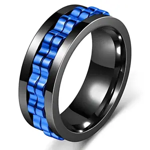 1 Men's rotating ring colorful color options, stress relief,