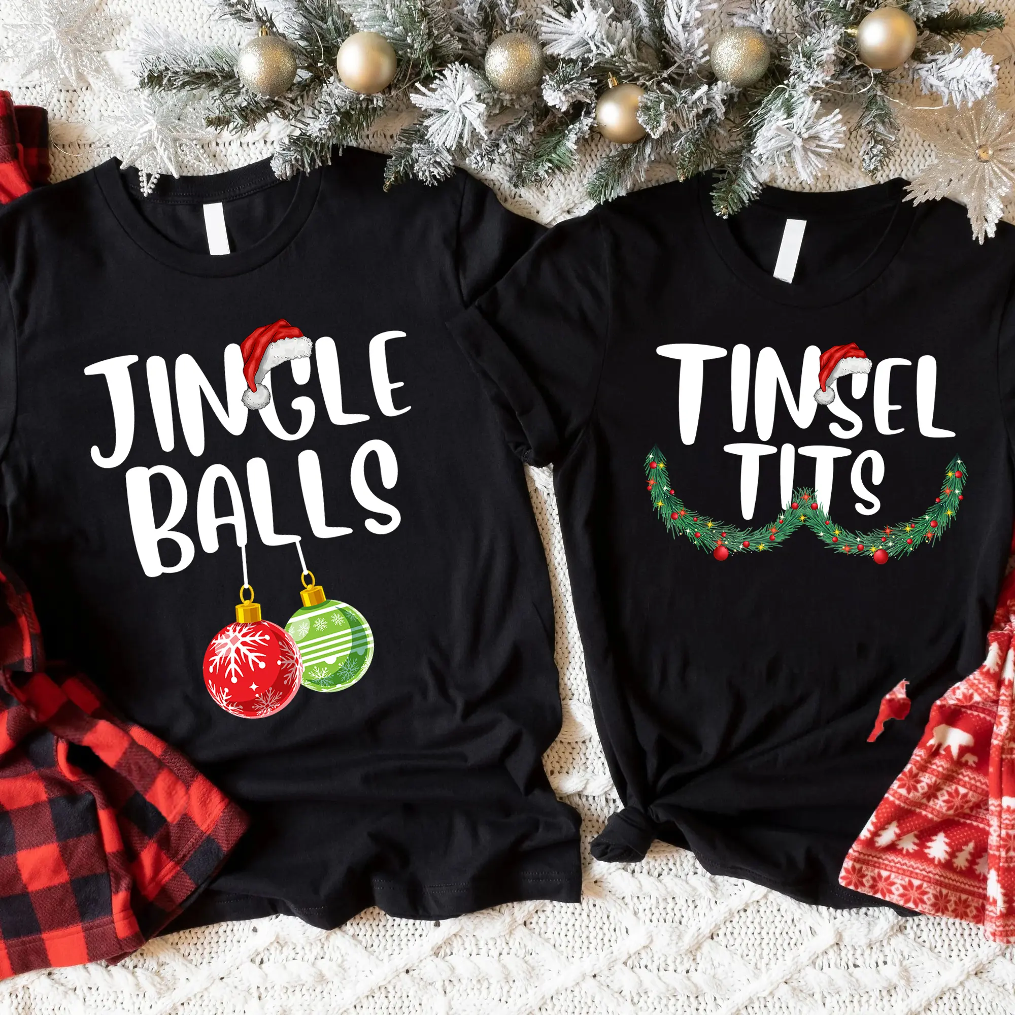 Funny Matching Christmas T-shirt, Christmas Couple Shirt, Couple Matching Tee, Christmas Gift for His & Her, Christmas Party Shirt
