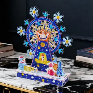 Diamond Painting Ferris Wheel 3D Kit | Full Drill Crystal DIY Art Desk Decor | TikTok Viral Diamond Dots Gift for Adults