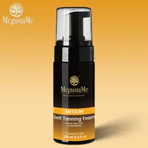 MegustaMe Dark Self Tanning Foam – 5.2 Fl Oz, Streak-Free, Never Orange, 1 Hour Express, Moisturizing, Vegan & Cruelty Free