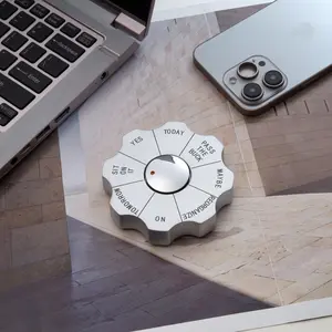 Executive Desk Toy Fun Silver Metal Decision Maker Paperweight