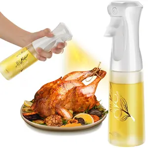 Oil Sprayer for Cooking, Olive Oil Sprayer Mister, 200ml Glass Olive Oil Spray Bottle, Kitchen Gadgets Accessories for Air Fryer, Canola Oil Spritzer, Widely Used for Salad Making, Baking, Frying, BBQ