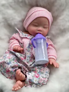 13-inch Rebirth Doll Sleeping Full-body Soft SiliconeRealistic Newborn Girl Doll with Cute Clothes Accessories Perfect Christmas Gift for Collectibles Holidays BirthdaysHalloween Suitable for Children Over 3 Years Old