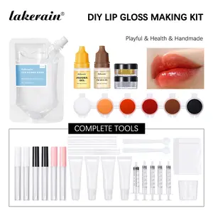 42-Piece Fun DIY Makeup Kit, Make Your Own Multi-Color Lip Gloss with All Tools Included, Simple Instructions, Vibrant Color Mixing, Create One-of-a-Kind Lip Gloss for Home Crafting & Gift Giving