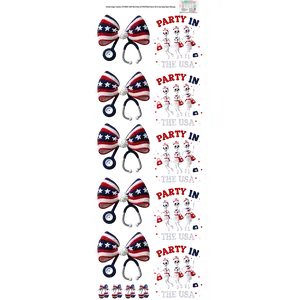 Nurse 4th of July 60x22" DTF Ready to Ship Gang Sheet