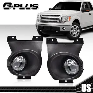 Fit For 2011-14 Ford F-150 Bumper Fog Lights Driving Lamps w/ Switch Bezel Bulb