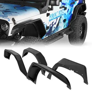 Hooke Road Flux Tubular Front and Rear Fender Flares for 2007-2018 Jeep Wrangler JK