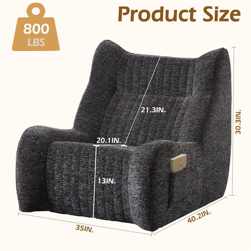 GIANT ARMCHAIR COUCH FOR FLOOR LOUNGING! Oversized Bean Bag Chair with Armrests - Your New Netflix Throne