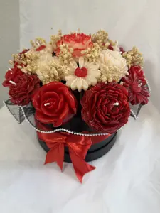 Bouquet de flores de cera.