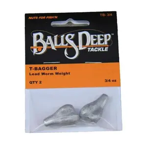 3/4 oz Worm Weights - 3 Packs (6 Weights)
