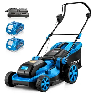 【FathersDayGift】ADEGSO 17 Inch Brushless Cordless Lawn Mower - Ultra-Lightweight 21 Electric Push Mower with 4.0Ah Battery and Charger Included, 6-Position Height Adjustable, Easy Assembly for Small Urban Lawn, Garden, Yard & Farm