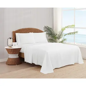 Oceanfront Resort Solid Percale 4 Piece Queen Sheet Set