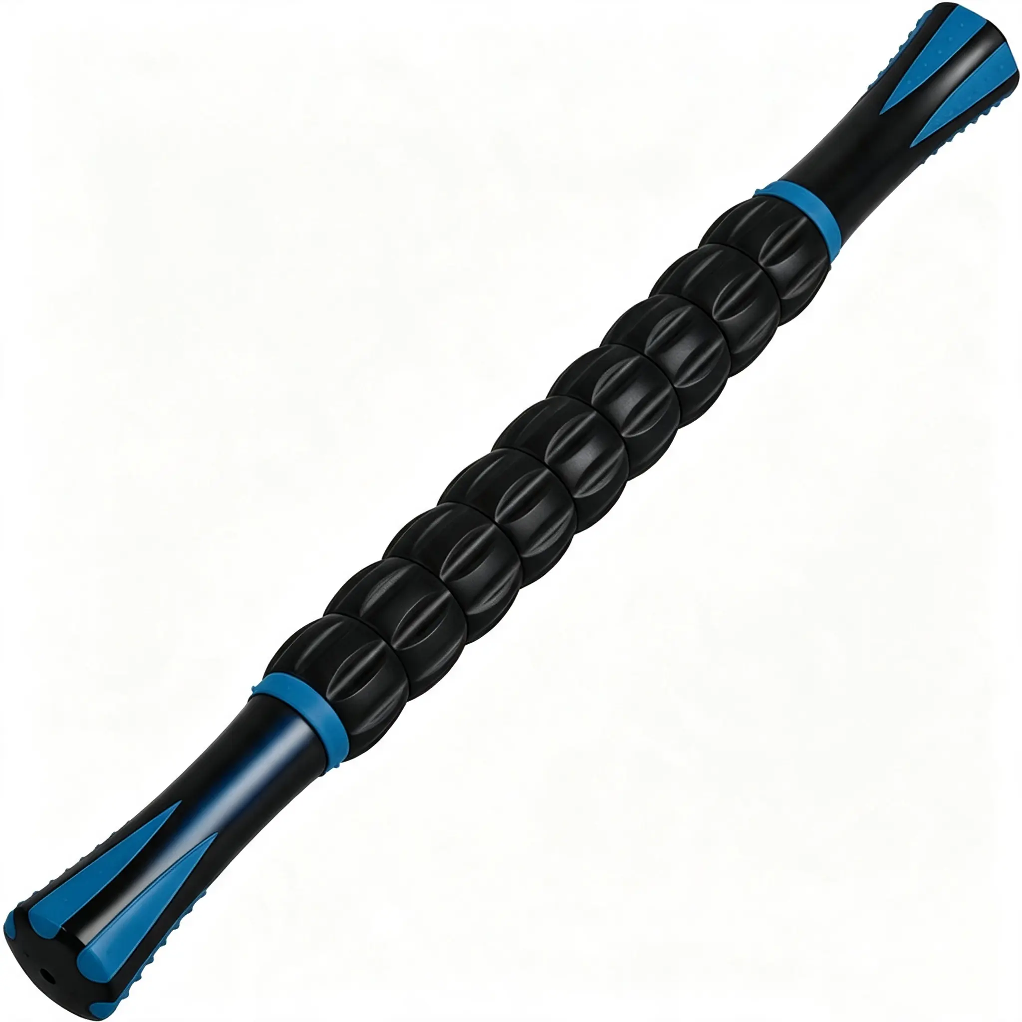 Professional 9-Roller Deep Tissue Massage Stick - Portable Muscle Recovery Roller for Athletes, Relieves Post-Workout Soreness & Leg/Back Pain - Portable Physio Tool (Blue 1)