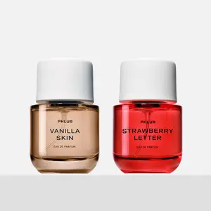PHLUR Vanilla Skin & Strawberry Letter Eau de Parfum Duo - Full Size Perfume Set (2 x 50mL) Chypre Fruity Fragrance Rich Cashmere