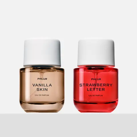 PHLUR Vanilla Skin & Strawberry Letter Eau de Parfum Duo - Full Size Perfume Set (2 x 50mL)