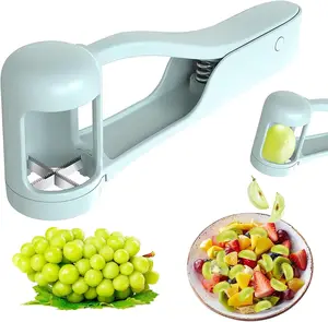Steel Baby Fruit Slicer Safe & Easy Grape, Cherry Tomato, Strawberry, Blueberry Cutter - Lightweight Kitchen