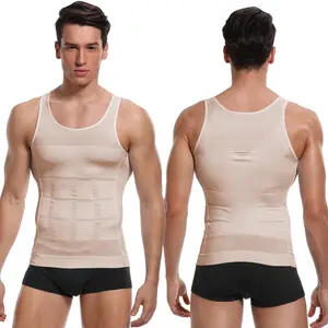 Men's Core Support Compression Vest, Sleeveless Smooth Fit Undershirt, Torso & Waist Shaping Tank Top for All-Day Comfort Control Tummy