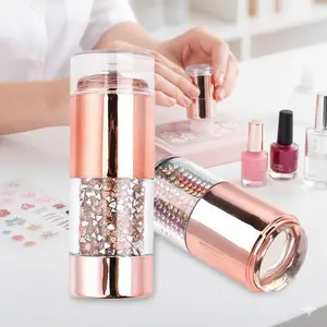 Portable Silicone Nail Stamp Kit with Interchangeable Heads & Anti-Slip Grip. Quick-Transfer Self-Adhesive Design, Includes Gem-Pen Stamp & Random Pattern Plates. Fits Nail Art Tools & Accessories, Independent Storage for Easy Carrying.