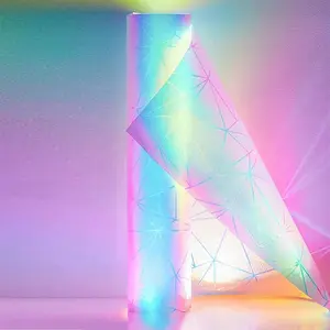 Geometric Pattern Static Sticker, Decorative Wall Sticker, 1 Piece Removable Decorative Decal, Door Window Ornaments for Home