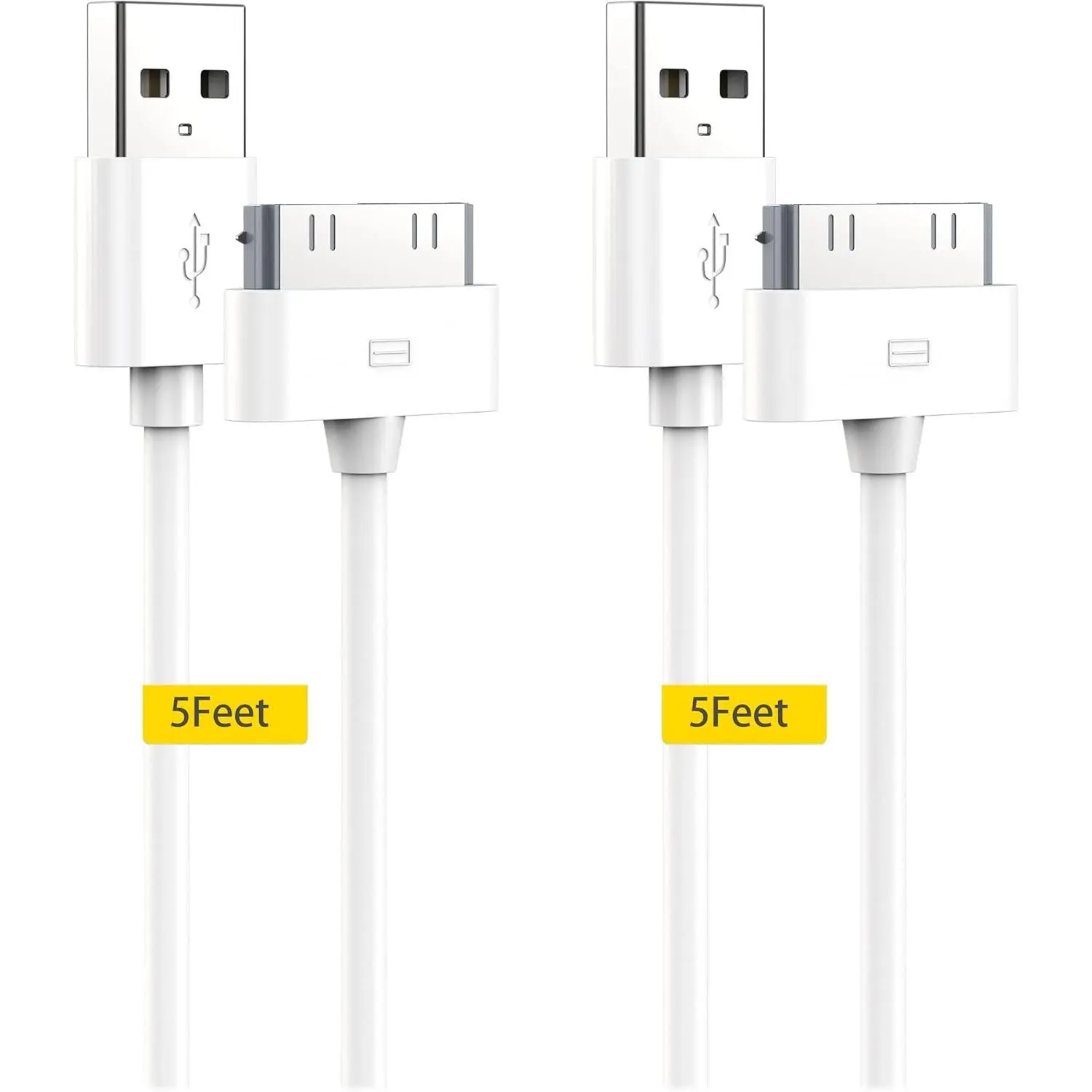 iPhone 4 4s Charger Cable iPad Charger, 2Pack 5 Feet Certified 30-Pin Charging Cable Compatible for iPad 1/2/3, iPhone 4/4S