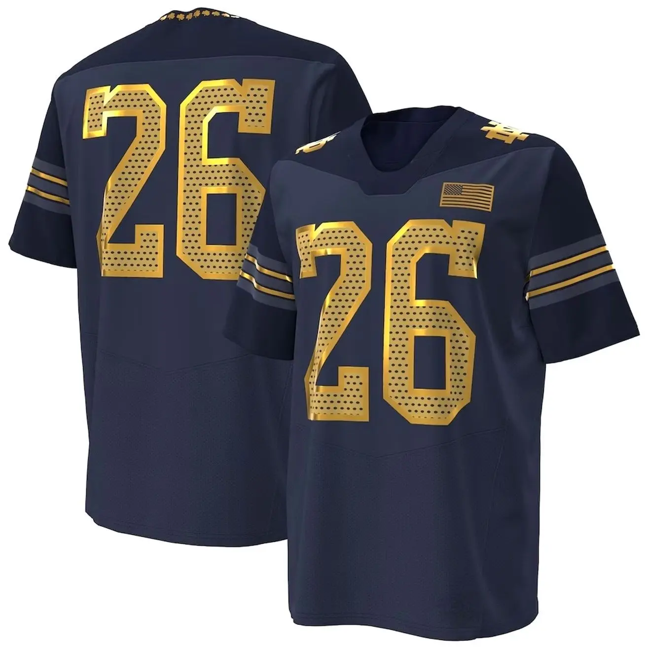 Unisex Football #26 Notre Dame Fighting Irish Under A 2026 Shamrock Series Replica Football Jersey - Navy