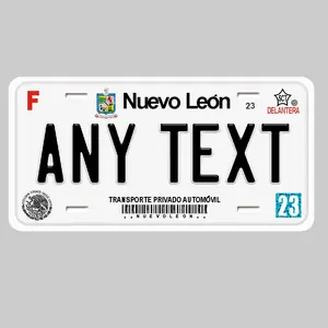 Placas de Nuevo Leon México personalizada