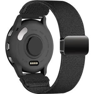 18mm  Stretchy Nylon Band Compatible with  Venu 3s/Venu 4 41mm/Venu 2s/Vivoactive 4s/Vivomove 3s/Forerunner 255S 265S, Solo Loop Elastic  Strap Wristband for Women Men