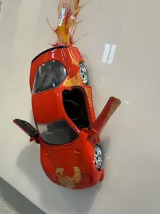 Rx7 Drift Die-Cast with Flames set in resin wall art
