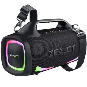 ZEALOT Portable Wireless Bluetooth-compatible Speaker, Party Sound System, Rechargeable Waterproof Speaker, 100w Bass, HiFi Dsp Effect, Outdoor Ipx7 Waterproof, Long Battery Life