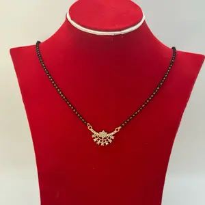 Gold plated Nepali Mangalsutra with black potey