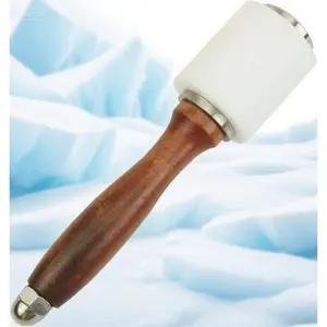 Leather Carving Hammer Mallet for Leather Crafting, Wood Handle Leatherwork Tool with I-Head, Heavy Duty DIY Leather Mallet for Cowhide Sewing, Ergonomic Wooden Hammer for Leathercraft, Durable & Comfortable Grip repair  tools