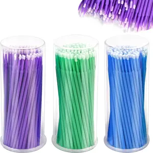 300 PCS Small Paint Brushes for Touch Up, Fine Tip Paint Brush Set for Automotive Paint Chip Repair, Disposable Paint Brushes Bulk with 2.5mm, 2.0mm & 1.5mm Sizes (Blue, Green, Purple)