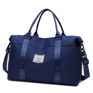 Oxford Cloth Sports Duffel Bag - Unisex Waterproof Travel Tote with Wet/Dry Separation, Zippered Gym Bag for Fitness, Camping & Stylish Weekend Getaways