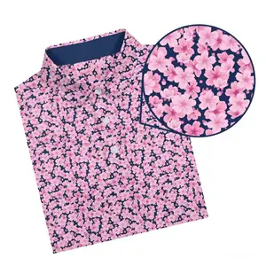 Sakura Polo, Sakura Polo-Pink  Bold Pop Art Pattern, Lightweight, Master Golf Shirt, Golf Polo Shirt, Polo Golf 3D, Style 3D Golf, Gift For Men