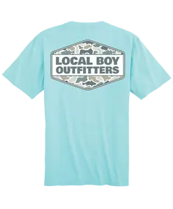 Local Boy - Fish Camo Diamond Crest Tee
