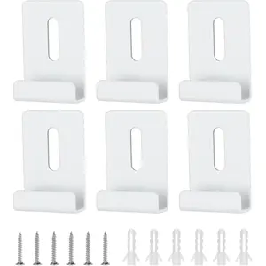 8Pcs Mirror Clips Mirror Mounting Clips Wide Channel Mirror Hanger Clip Retainer Clips for Wall Mounted Frameless Mirror Billboard Display (White)