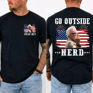 Go Outside Nerd 4th of July T-Shirt, Baby Billy Righteous Gemstones Tee, Uncle Baby Billy Shirt, Funny Patriotic Meme Shirt, Independence Day Gift, MADE IN USA
