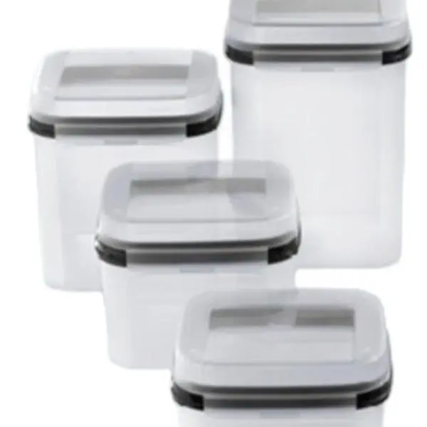 NEW Tupperware signature line modular mate storage set of 4 sheer