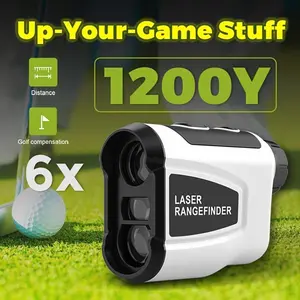 1200 Yard Laser Rangefinder for Golf, Excellent Equipment to Enhance Your Game - 6X Magnification, Slope Compensation, HD Rechargeable, High Precision Flag Lock, Quick Positioning, Anti-Vibration, USB Charging, White, Golf Additions, Stylish Design