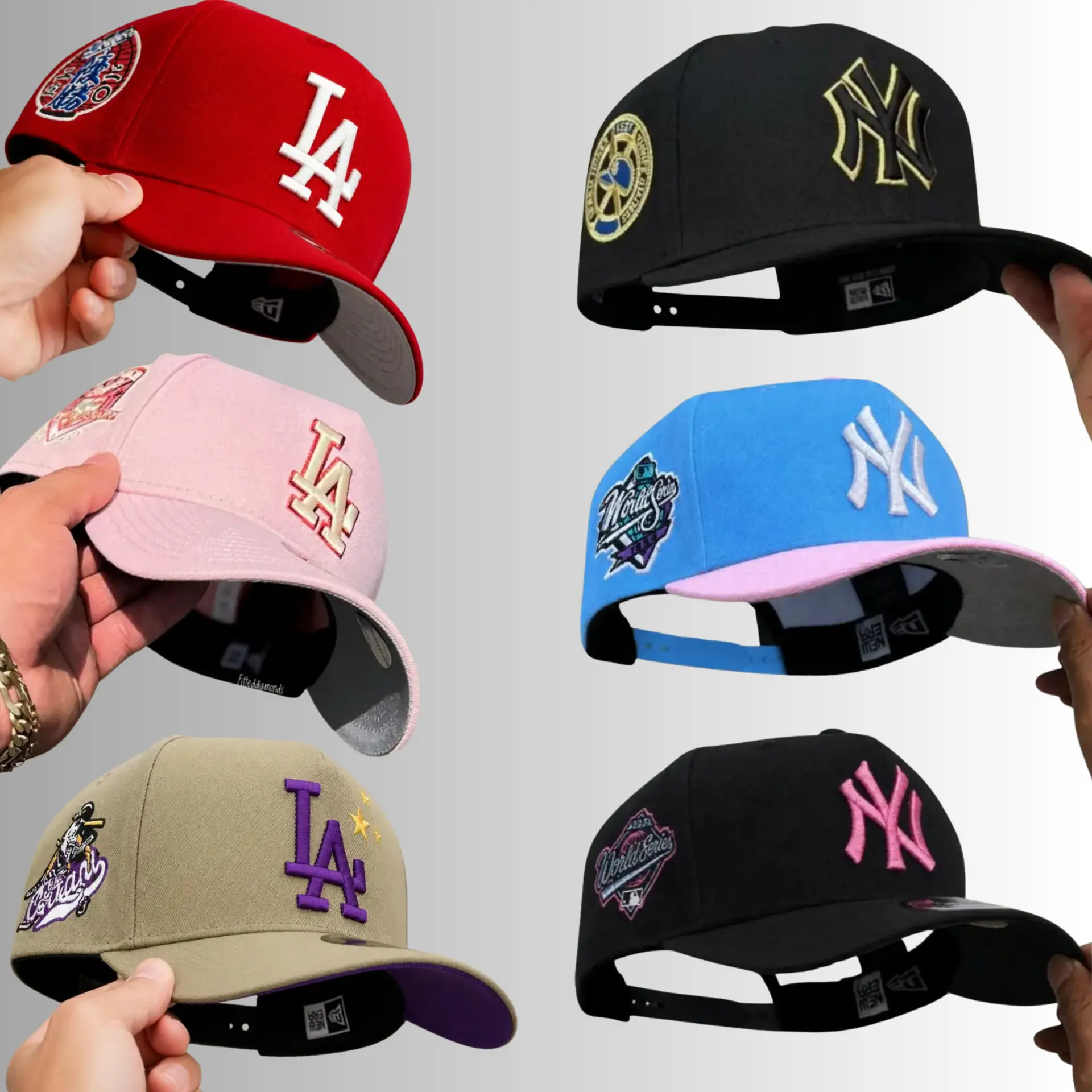 New Era MLB Los Angeles Dodgers New York Yankees Streetwear Baseball Hat – 9FORTY Adjustable 59FIFTY Fitted Snapback Cap, Embroidered Team Patch, League Essential Collection, Gorras Unisex, Urban Fashion Trend, Vintage Baseball Look