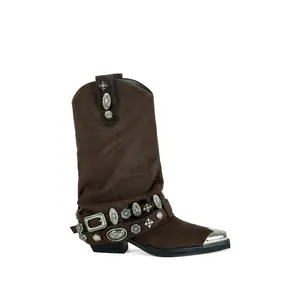 ASHRAF-CHOCOLATE WESTERN BOOTIE
