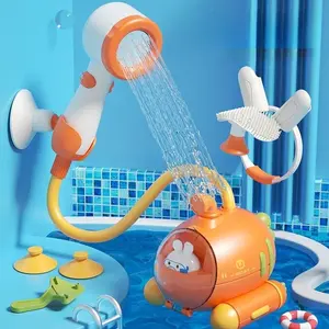 Electric Water Sprayer, 1 Set Cute Cartoon Design Shower Toy, Baby Bath Toy, Water Sprayer Toy, Bathing Toy for Boys & Girls, Birthday Gift